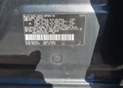 2006 Toyota Rav4 Sport V6 from USA, damaged, VIN JTMBK32V865003902